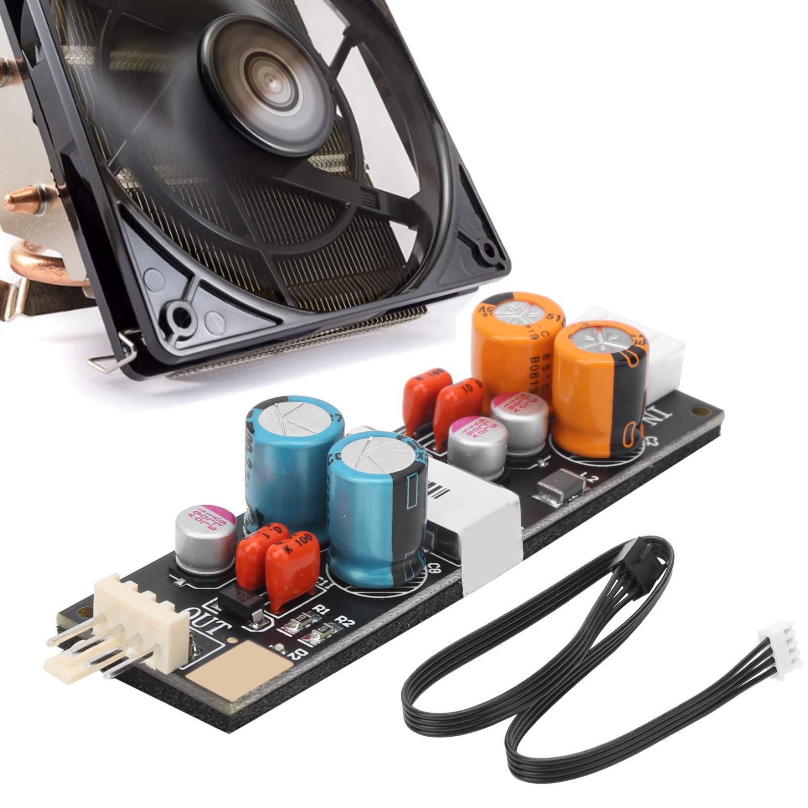 Amazon.co.jp: Fokavic ファン電源ノイズフィルターPCファンパワー